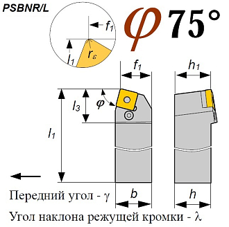 Резец PSBNL 2020 K12 проходной - фото 2