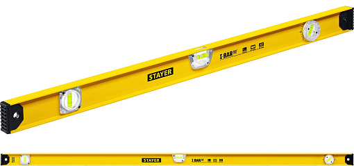 Фото 1 товара Уровень I-BAR 180° STAYER 1500 мм, 3 глазка, линейка, поворотный глазок, двутавровый3470-150_z02