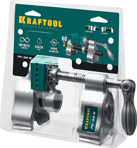 Фото 7 товара Струбцина 3/4", трубная PC-34-6, Kraftool