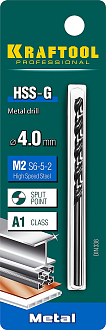 Сверло по металлу 29651-4 Pro KRAFTOOL 4 х 75 мм, HSS-G, сталь М2 (S6-5-2), класс A - фото 3