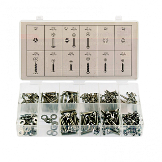 Набор саморезов, винтов, гаек, шайб, 347 предмет Сибртех - фото 2