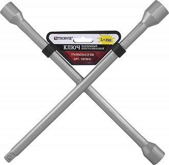 Ключ баллонный крестообразный 17х19х21x1/2"DR, 350 мм, THORVIK - фото 2