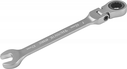 Фото 1 товара Ключ гаечный комбинированный трещоточный карданный, 12 мм, THORVIK