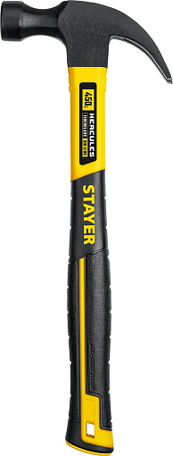 Фото 4 товара Молоток-гвоздодер с фиберглассовой рукояткой STAYER 450 г, Hercules 2026-450_z02 Professional