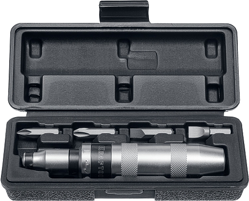 Фото 0 товара Отвертка Отвёртка ударно-поворотная в наборе с битами ID-6 6 предм., Kraftool