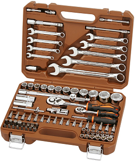 Набор инструмента универсальный 1/4", 1/2"DR, 82 предмета, Ombra - фото 2