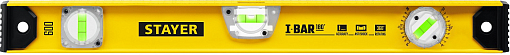 Фото 7 товара Уровень I-BAR 180°STAYER 600 мм, 3 глазка, линейка, поворотный глазок, двутавровый 3470-060_z02