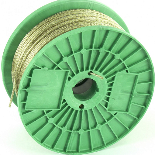 Фото 0 товара Трос металлополимер. прозрачный ПР-3.0, толщина 3,0 мм, катушка 200 метров Россия Сибртех