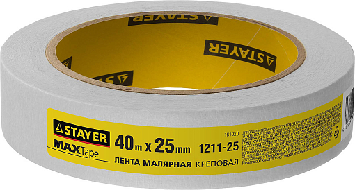 Фото 2 товара Лента малярная STAYER 25 мм, 40 м, до +80° С, 1211-25