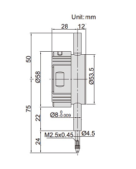Индикатор ИЧЦ 12.7мм/0.5", 0.002мм/0.0001", INSIZE - фото 3