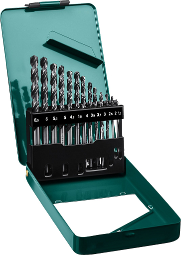 Фото 0 товара Набор сверл по металлу KRAFTOOL 29651-H13 13 шт. (1,5-6,5 мм), класс A, HSS-G, сталь М2(S6-5-2)