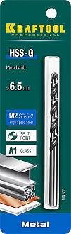 Сверло по металлу 29651-6.5 Pro KRAFTOOL 6.5 х 109 мм, HSS-G, сталь М2 (S6-5-2), класс A - фото 3