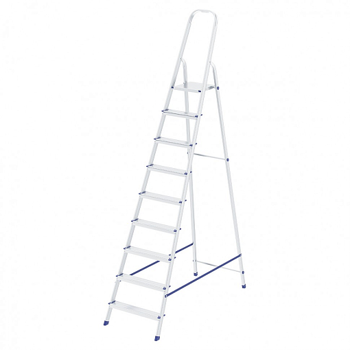 Фото 0 товара Стремянка, 9 ступеней, алюминиевая, Россия, Сибртех