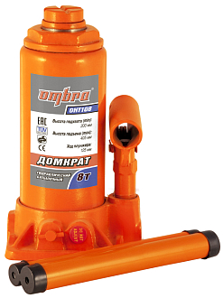 Домкрат гидравлический профессиональный 8 т., 200-405 мм, Ombra - фото 1
