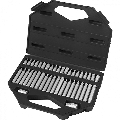 Фото 3 товара Набор бит HEX, TORX, SPLine, хвостовик-шестигранник 1/2, CrV, 42 шт. Stels
