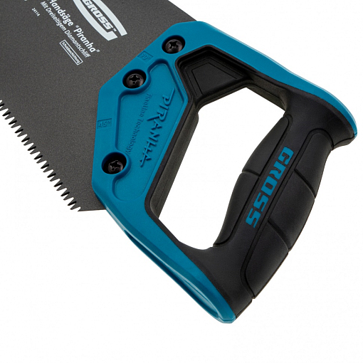 Фото 2 товара Ножовка по дереву "PIRANHA", 450 мм, 7 TPI, 3D-зуб, тефлоновое покрытие полотна, двухкомпонентная рукоятка Gross