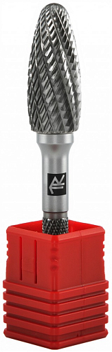 Фото 3 товара Борфреза твердосплавная пламевидная, тип H, 12 мм, двойная насечка, в боксе, THORVIK