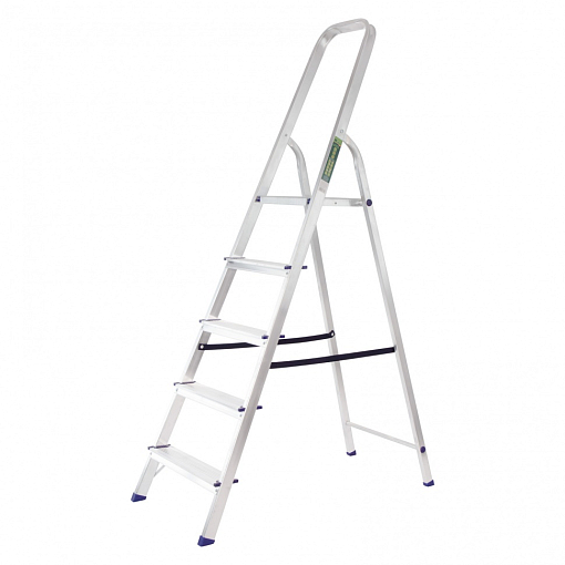 Фото 0 товара Стремянка, 5 ступеней, алюминиевая, Россия, Сибртех