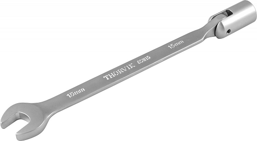 Фото 1 товара Ключ гаечный комбинированный карданный, 15 мм, THORVIK