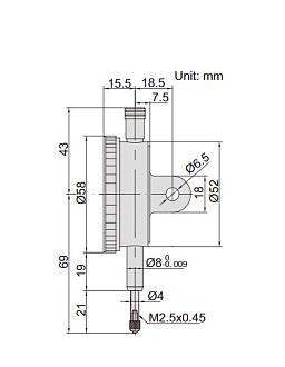 Индикатор ИЧ 1.0мм, 0.001мм "PLUS", INSIZE - фото 2