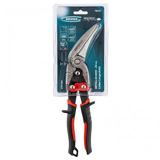 Ножницы по мет. "Piranha", 270 мм, прямой и левый проходной рез, сталь СrMo, Gross - фото 4