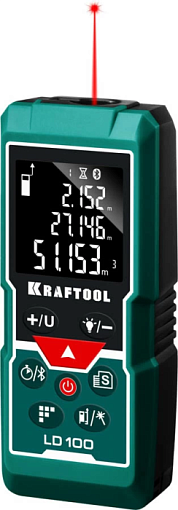Фото 0 товара Лазерный дальномер KRAFTOOL LD-100 34765 дальность 5 см - 100 м, точность 1,5 мм