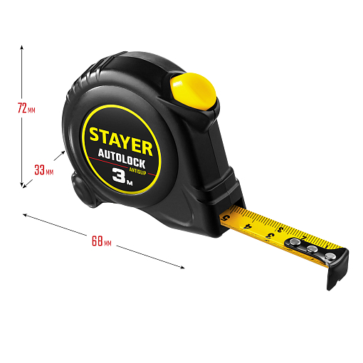 Фото 3 товара Рулетка STAYER 2-34126-03-16_z02 3 м х 16 мм, с автостопом