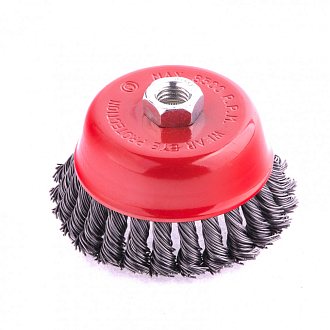 Щетка для УШМ, 100 мм, М14, "чашка", крученая проволока 0,8 мм Matrix - фото 3