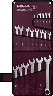 Набор ключей гаечных комбинированных серии ARC, 6-32 мм, 20 предметов, THORVIK - фото 1