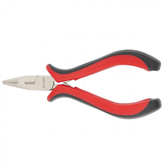 Длинногубцы прямые Mini, 130 мм, никелированные, авторазжим, Matrix - фото 1