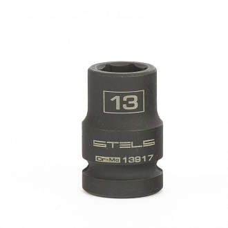 Головка ударная шестигранная, 13 мм, 1/2, CrMo Stels - фото 1