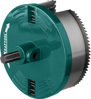 Пила наборная по дереву 29584-H5-32KRAFTOOL 68-74-80-90-100мм, 5 шт., сегментная - фото 2