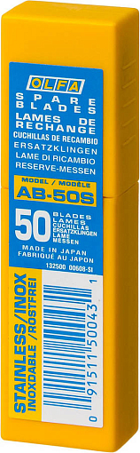 Фото 0 товара OLFA 50 шт., 9х80х0.38 мм, Лезвия сегментированные OL-AB-50S