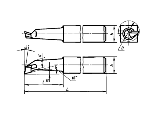 Фото 1 товара Резец расточной 20х20х140 Т15К6 для глухих отверстий