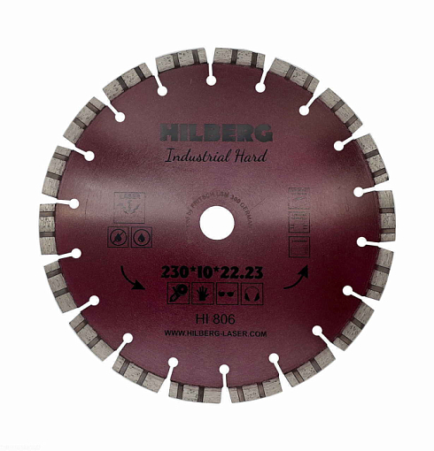 Фото 0 товара Диск алмазный отрезной 230*22.23 Hilberg Industrial Hard