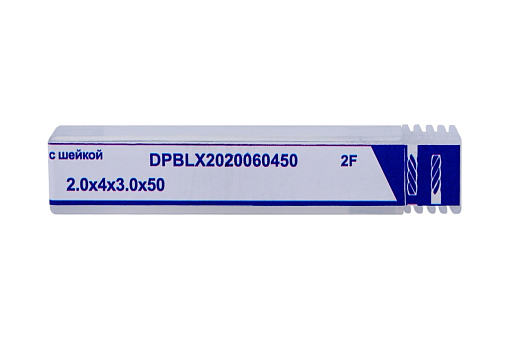Фото 1 товара Фреза сферическая с шейкой 2,0х4х3,0х50 z=2 AlTiSiN+TiCrN Qtool