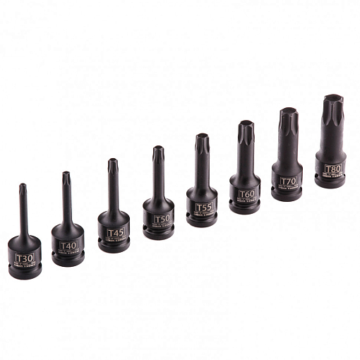 Фото 1 товара Набор ударных торцевых головок Torx 1/2", в кейсе, 8 шт. Stels