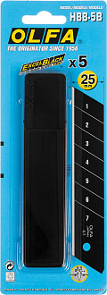 OLFA 25 мм, 5 шт., Лезвия сегментированные EXCEL BLACK OL-HBB-5B - фото 5