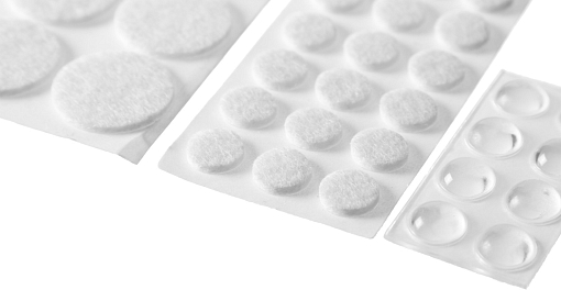 Фото 2 товара Набор: накладки самоклеящиеся на мебельные ножки STAYER 40917-H98 98 шт., белый