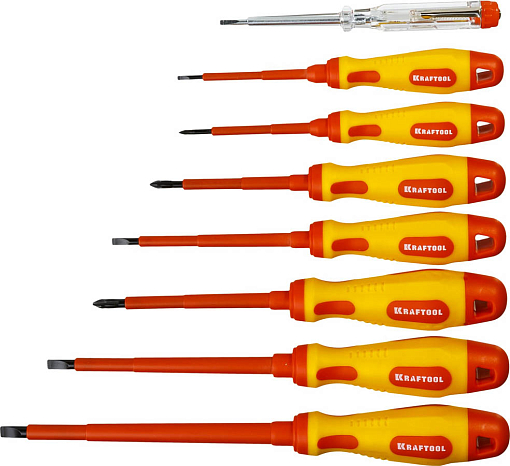 Фото 0 товара Набор диэлектрических отверток Х-Drive Electro 8 шт., Kraftool