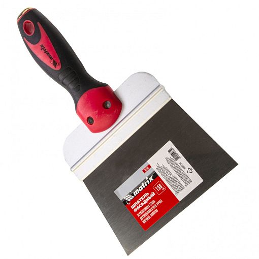 Фото 1 товара Шпатель фасадный из нержавеющей стали, 150 мм, двухкомпонентная ручка, широкое полотно Matrix