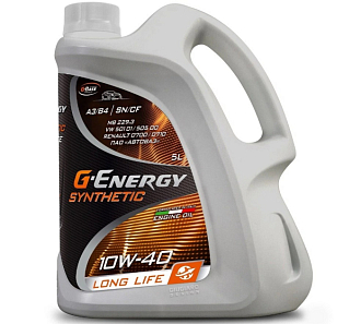 Моторное масло G-Energy Synthetic Long Life 10W-40 для легкового и коммерческого транспорта, 5л - фото 1