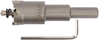 Коронка кольцевая с карбидными вставками Профи (для отверстий в нержавеющей стали) 23 мм - фото 2