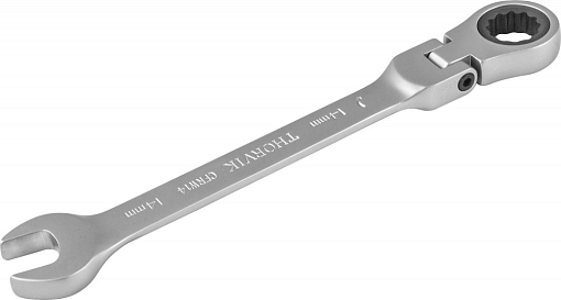 Фото 1 товара Ключ гаечный комбинированный трещоточный карданный, 14 мм, THORVIK