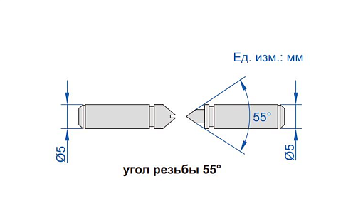 Фото 1 товара Набор сменных наконечников для измерения резьбы M55° 10 пар, INSIZE