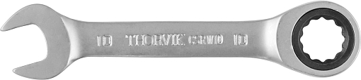 Фото 0 товара Ключ гаечный комбинированный трещоточный короткий, 10 мм, THORVIK