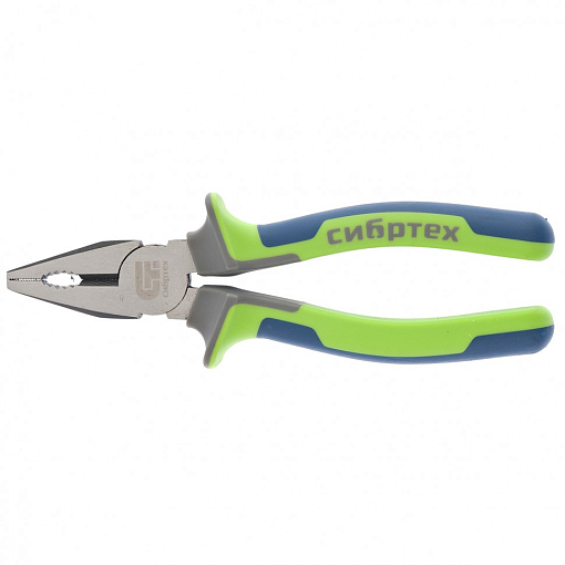 Фото 0 товара Плоскогубцы комб., 180 мм, фосфатирование, трехкомпонентные рукоятки Сибртех
