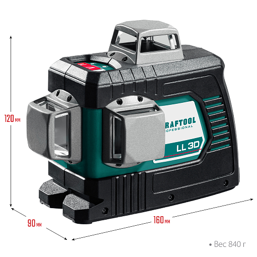 Фото 3 товара Лазерный нивелир KRAFTOOL LL3D 34640_z01 Professional линейный