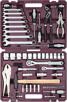 Набор инструмента универсальный 1/4", 1/2"DR, 72 предмета, THORVIK - фото 1