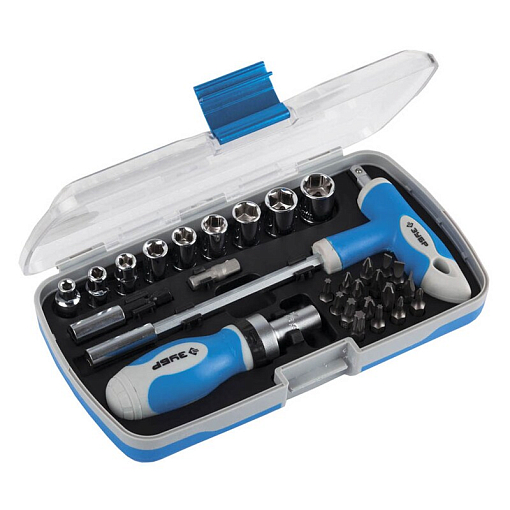 Фото 0 товара Наборы: отвертка с битами и торцевыми головками ЗУБР 25285-H29 серия «ЭКСПЕРТ»